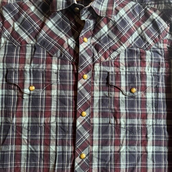 Wrangler Retro Shirt Mens Small Long Sleeve Button Up Pearl Snap Plaid Western - Picture 3 of 11